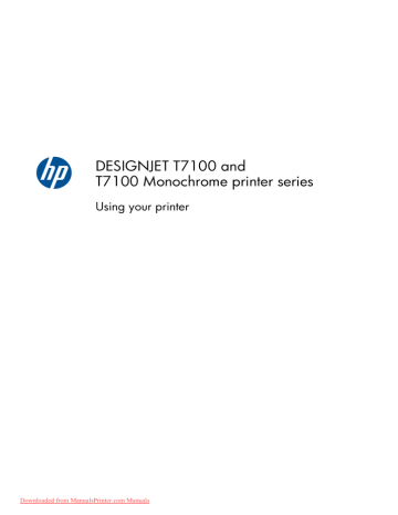HP Designjet T7100 User Guide | Manualzz HP Designjet T7100 User Guide | Manualzz