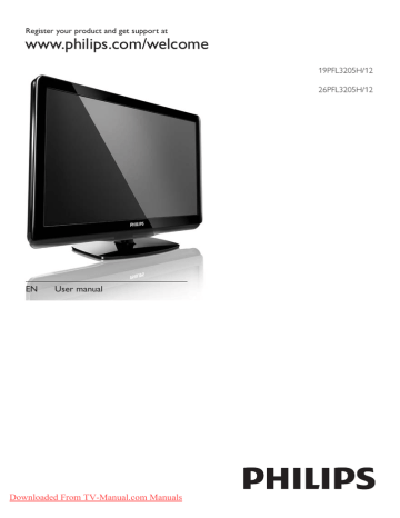 Philips 26PFL3205H LCD TV User | Manualzz