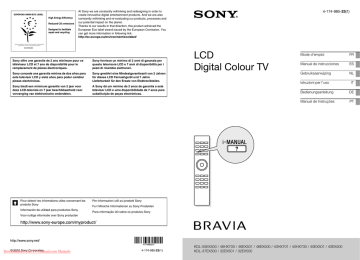 Sony KDL-37EX500 User Guide Sony KDL-37EX500 User Guide