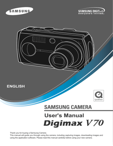 Samsung Digimax V70 Camera User Guide | Manualzz