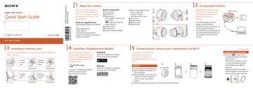 Sony Cyber-shot DSC-QX100 Camera User Guide Sony Cyber-shot DSC-QX100 Camera User Guide