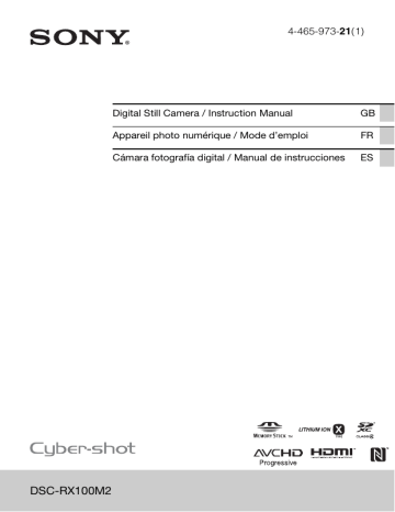 Sony RX100 II Camera User Guide Sony RX100 II Camera User Guide