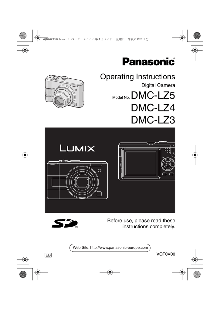 Panasonic LUMIX DMC-LZ4 Camera User Guide | Manualzz Panasonic LUMIX DMC-LZ4 Camera User Guide | Manualzz