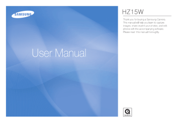 Samsung SAMSUNG_HZ15W, EC-HZ15, HZ15W - Digital Camera - Compact, EC-HZ15WABP User manual Samsung SAMSUNG_HZ15W, EC-HZ15, HZ15W - Digital Camera - Compact, EC-HZ15WABP User manual