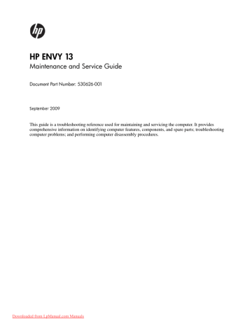 HP Envy 13-1010er User Guide HP Envy 13-1010er User Guide