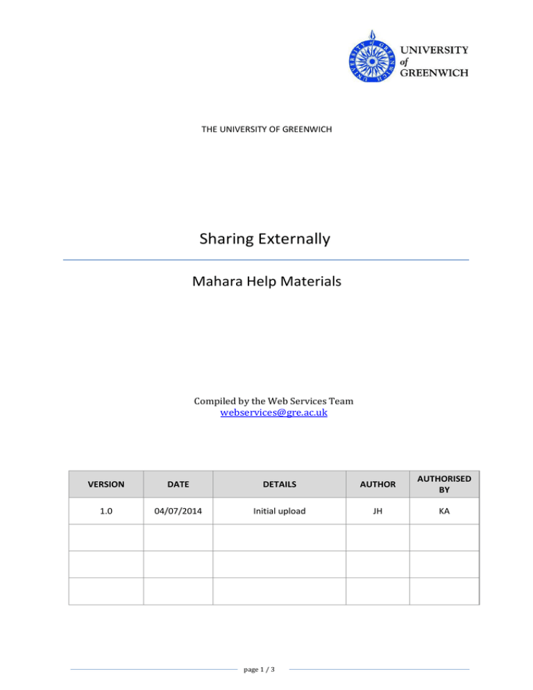 Sharing-Externally Sharing-Externally