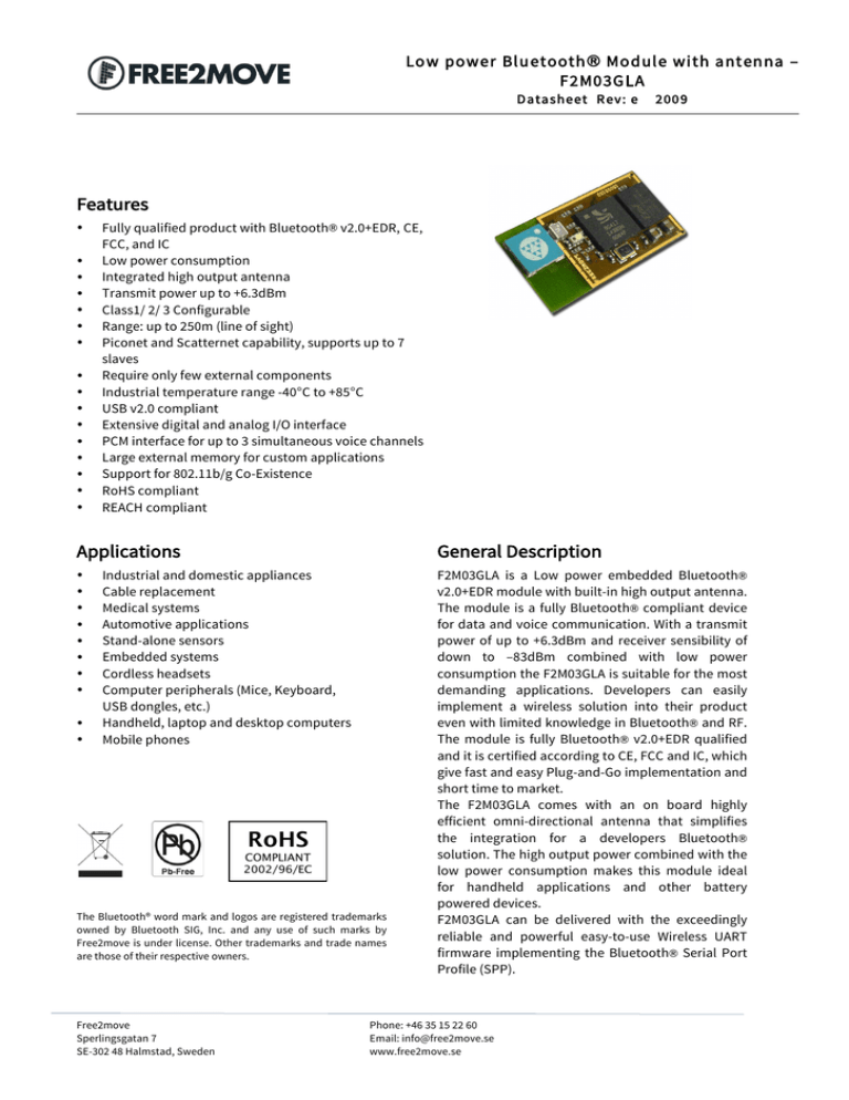 datasheet for F2M03GLA datasheet for F2M03GLA