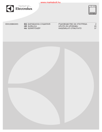 Electrolux EDC2086GW3 szárítógép letölthető használati útmutató Electrolux EDC2086GW3 szárítógép letölthető használati útmutató