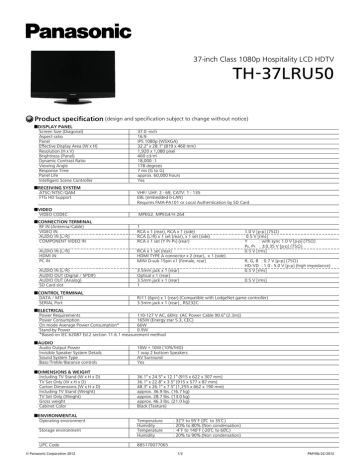 TH-37LRU50 TH-37LRU50