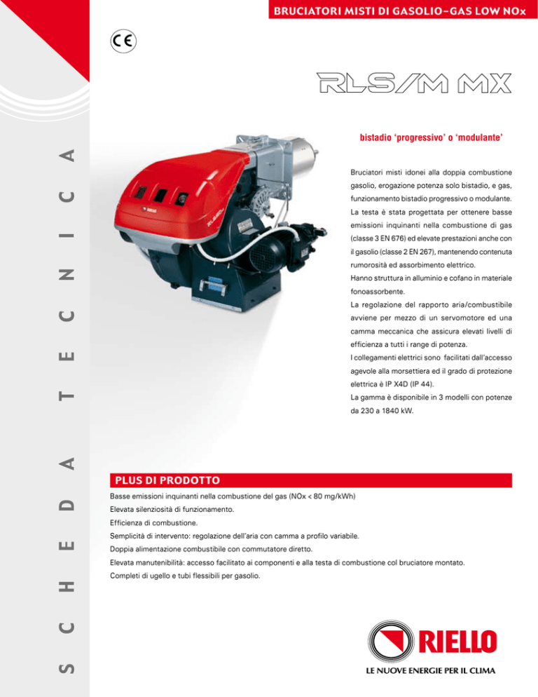 RIELLO bruciatore gasolio gas rls m mx RIELLO bruciatore gasolio gas rls m mx