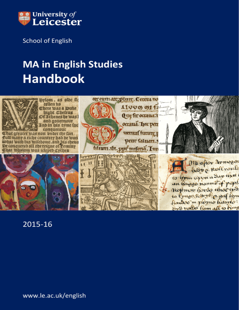 MA in English Studies 2015/16 MA in English Studies 2015/16