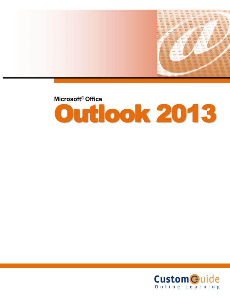 Outlook workbook 2013 Outlook workbook 2013
