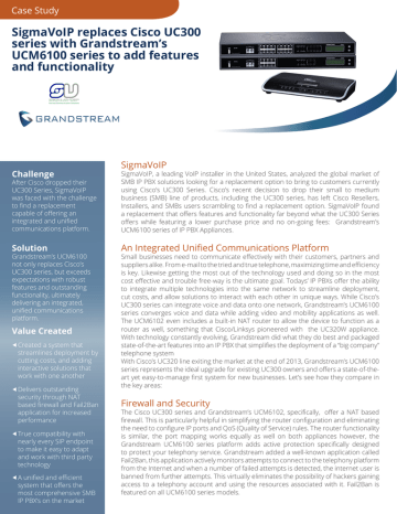 SigmaVoIP case study – English SigmaVoIP case study – English