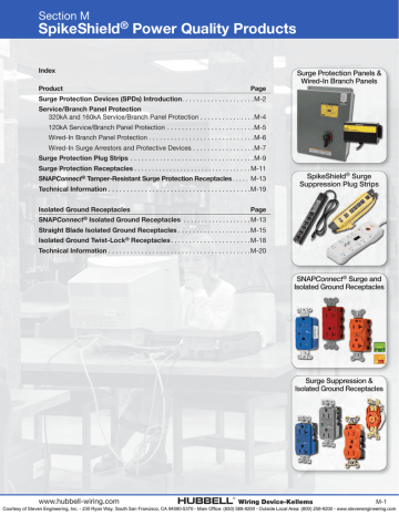 Section M - SpikeShield Power Quality Products Section M - SpikeShield Power Quality Products