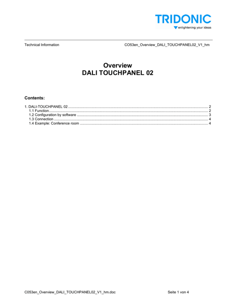 Manual DALI TOUCHPANEL 02 en Manual DALI TOUCHPANEL 02 en