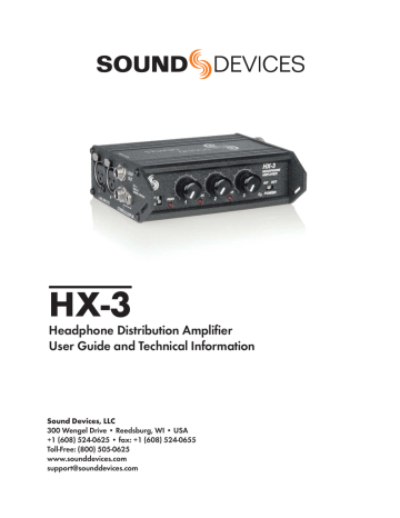 HX-3 User Guide HX-3 User Guide