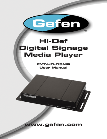Gefen EXT-HD-DSMP User manual | Manualzz Gefen EXT-HD-DSMP User manual | Manualzz