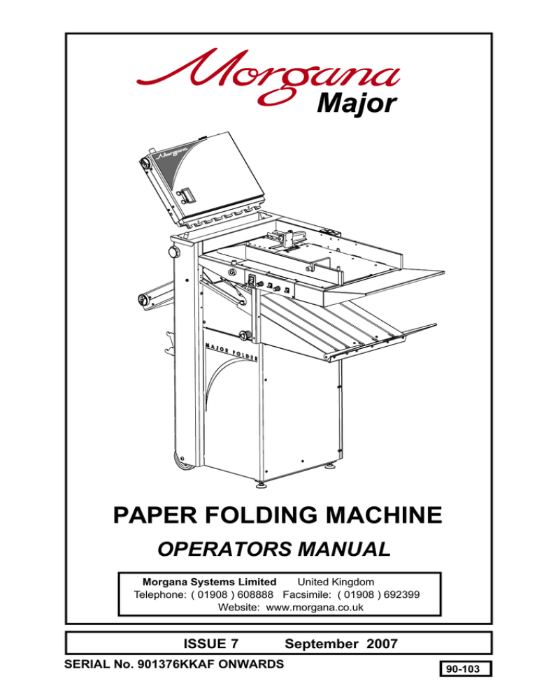 Major Operators Manual Issue 7 Major Operators Manual Issue 7