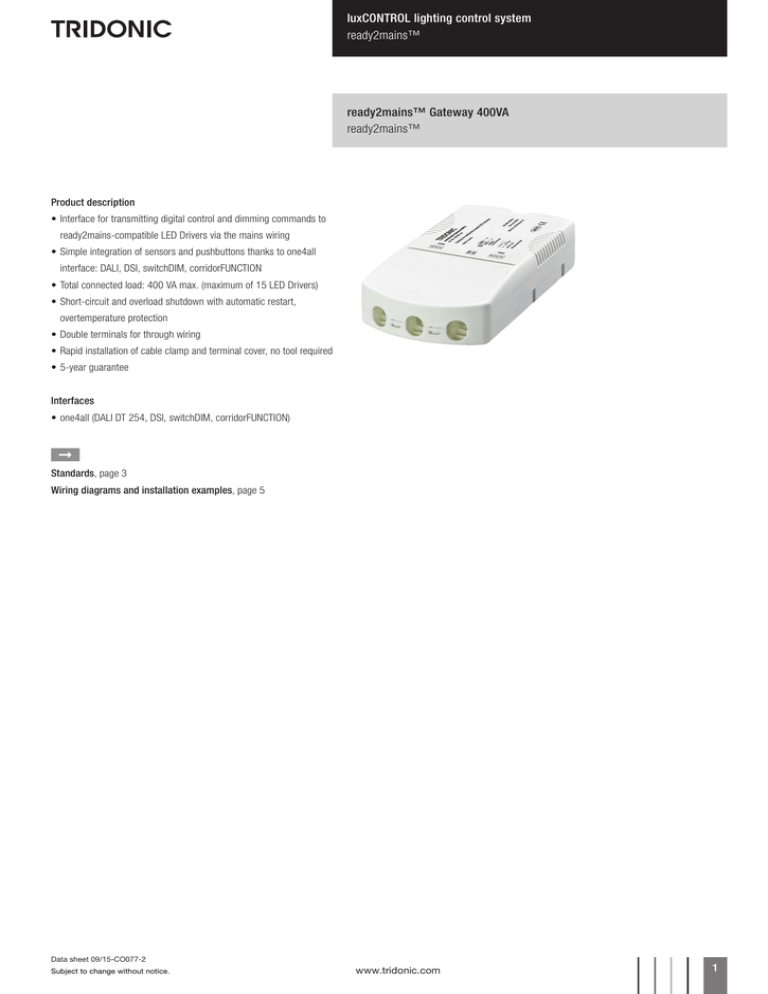 ready2mains Gateway 400VA en ready2mains Gateway 400VA en