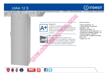 Indesit Uiaa 12 Congelateur Fiche Technique 238 Manualzz