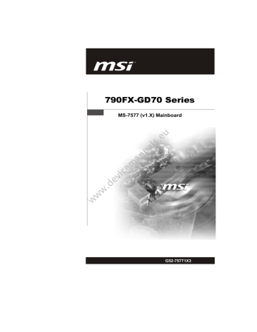 790FX-GD70-DE | Manualzz 790FX-GD70-DE | Manualzz