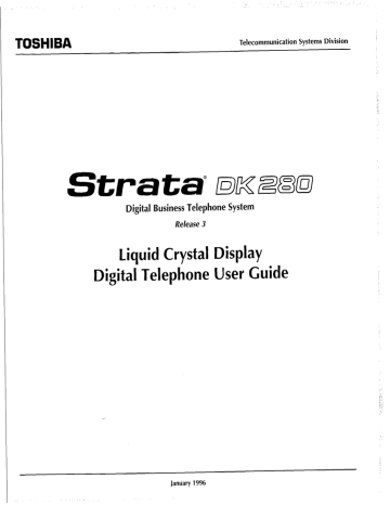 Toshiba Strata AirLink DK280 User manual | Manualzz Toshiba Strata AirLink DK280 User manual | Manualzz