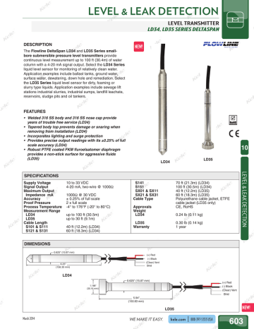 LD34, LD35 Series DeltaSpan Catalog Page LD34, LD35 Series DeltaSpan Catalog Page