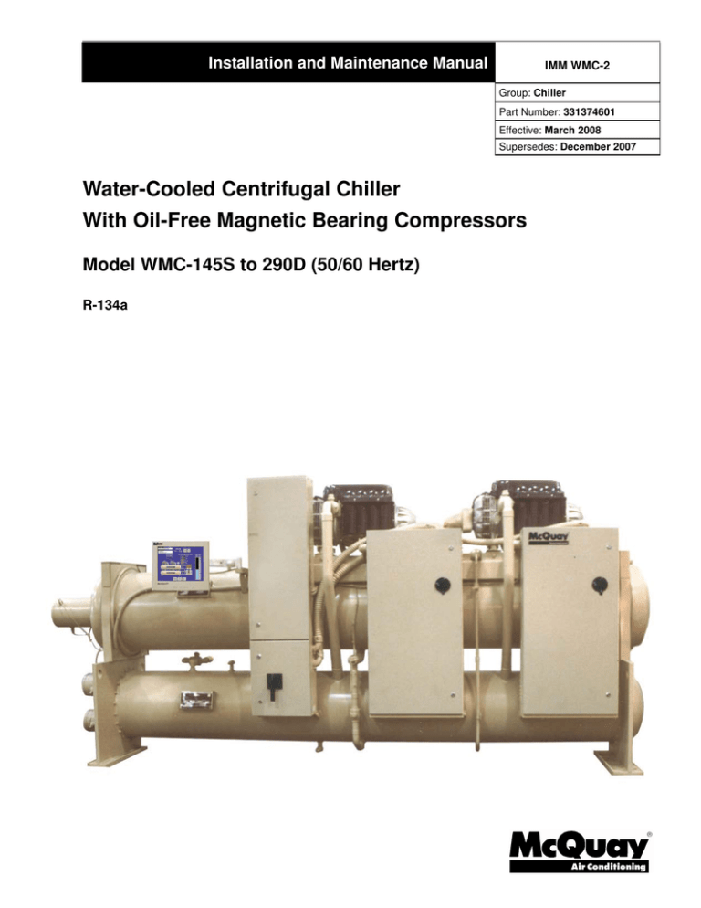 McQuay WMC Installation manual Eng McQuay WMC Installation manual Eng
