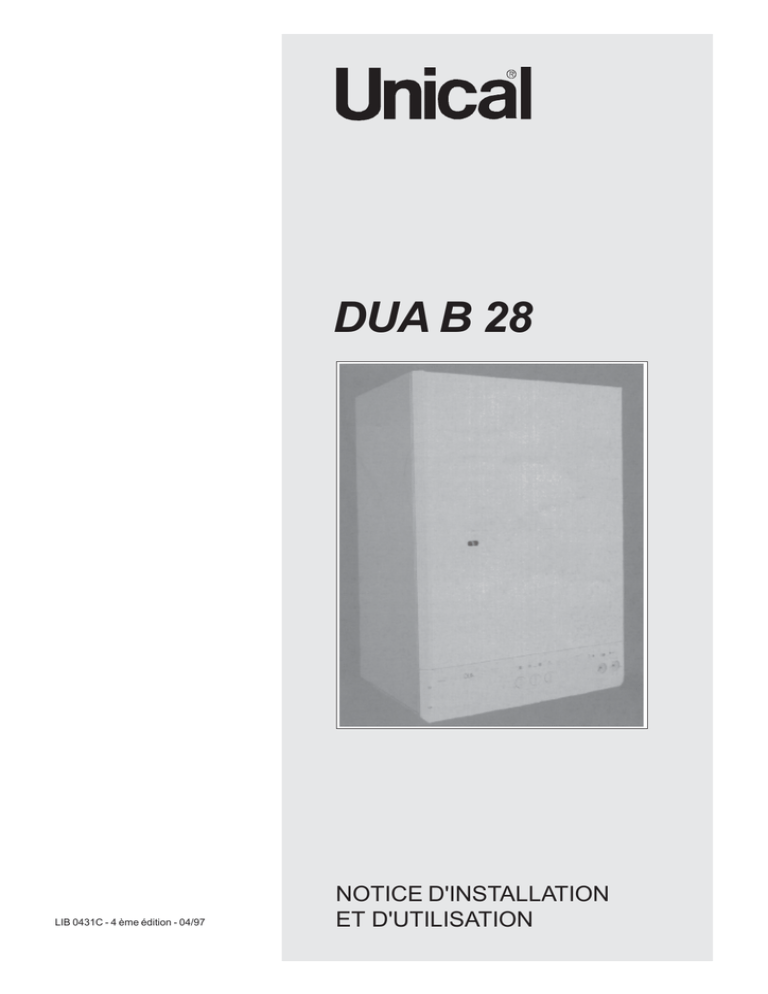 UNICAL caldaia dua b 28 UNICAL caldaia dua b 28