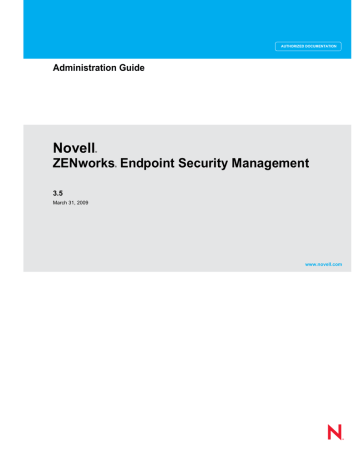 Novell ZENworks Endpoint Security Management 3.5 Administration Guide | Manualzz Novell ZENworks Endpoint Security Management 3.5 Administration Guide | Manualzz