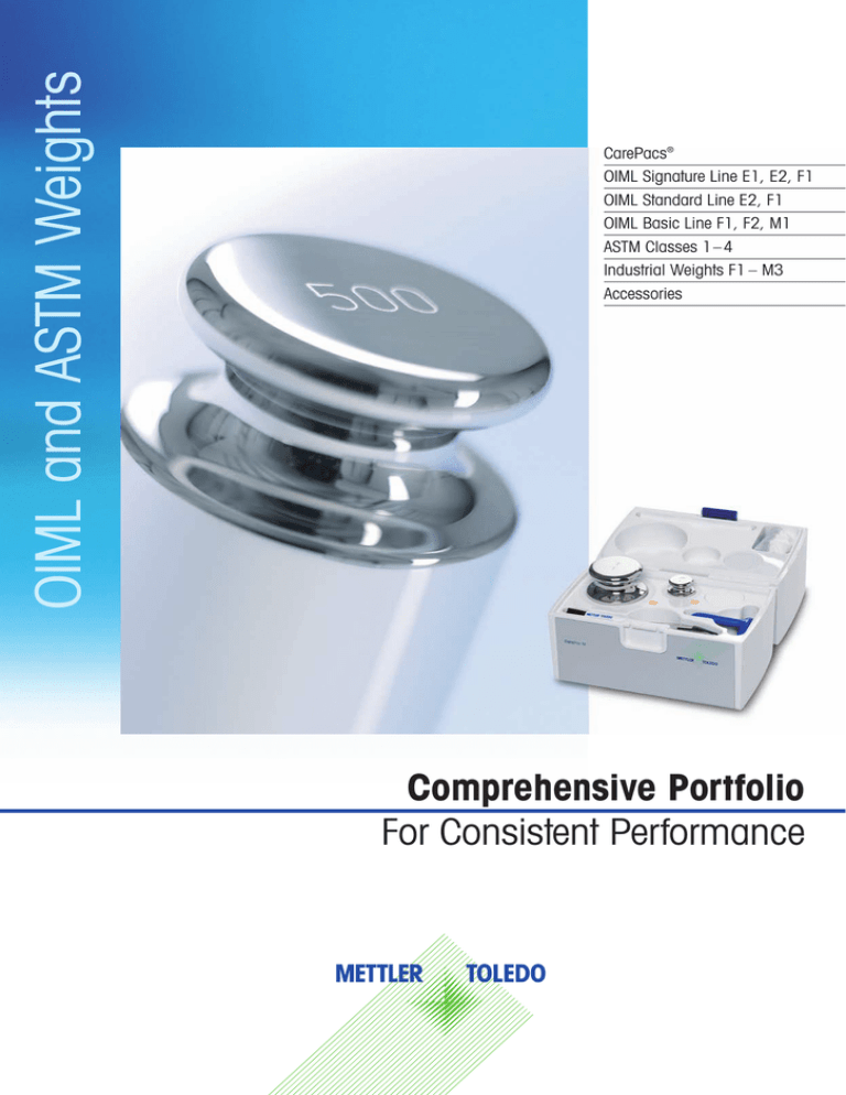 OIML and ASTM-calibration OIML and ASTM-calibration