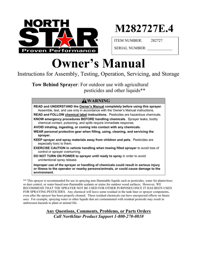 Owner’s Manual M282727E.4 Owner’s Manual M282727E.4