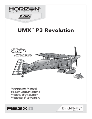 E-flite EFLU5050 UMX P3 Revolution BNF Basic Owner's Manual | Manualzz