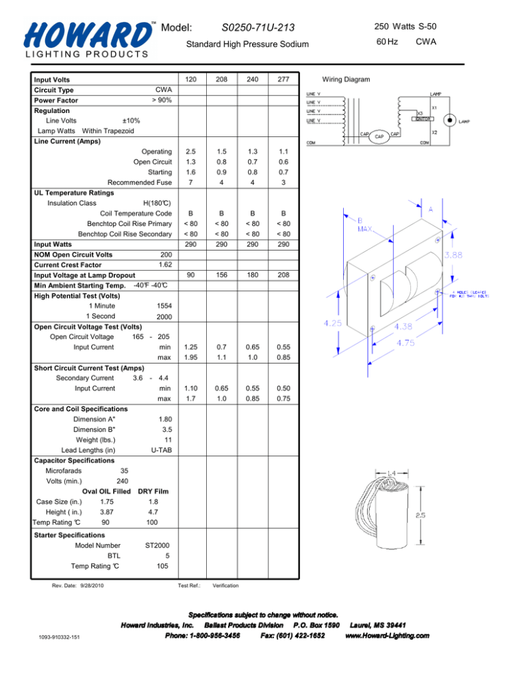 S0250-71U-213 Model: S-50 250 S0250-71U-213 Model: S-50 250