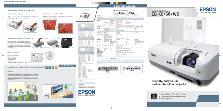 Epson EB-S6 Epson EB-S6