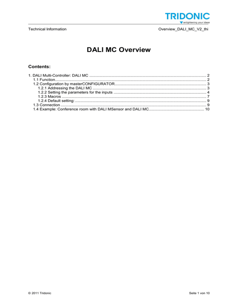 Overview DALI MC V2 en Overview DALI MC V2 en