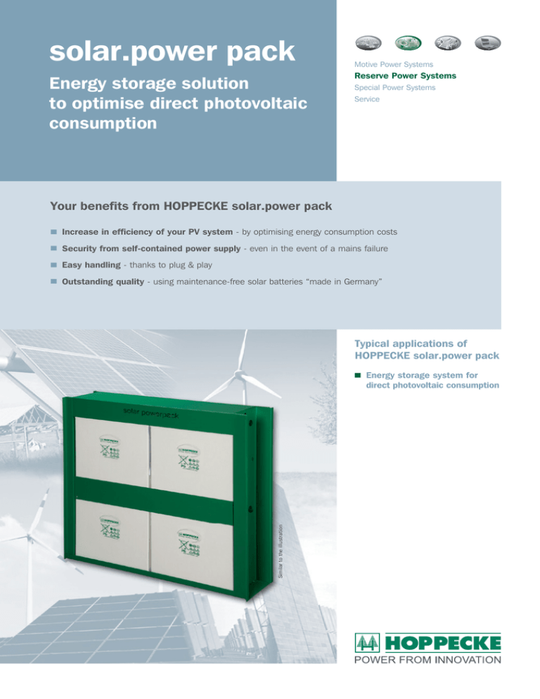 Hoppecke solar power pack 24 Volt Hoppecke solar power pack 24 Volt