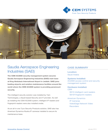 Saudia Aerospace Engineering Industries (SAEI) CASE SUMMARY Location: Saudia Aerospace Engineering Industries (SAEI) CASE SUMMARY Location: