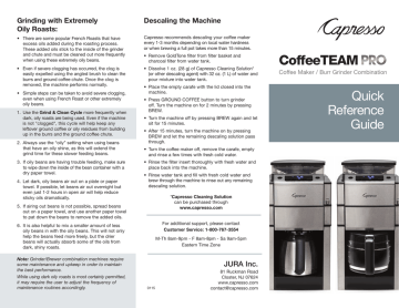 CoffeeTEAM PRO Quick Reference Guide | Manualzz