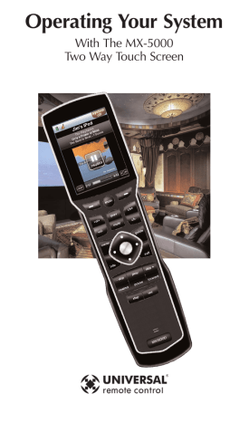 Universal Remote Control MX-5000 Network Wand Owner’s Manual | Manualzz