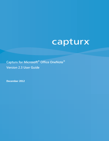 UserGuide: Capturx for OneNote 2.3 | Manualzz UserGuide: Capturx for OneNote 2.3 | Manualzz
