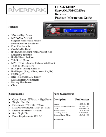 CDXGT420IP PID CDXGT420IP PID