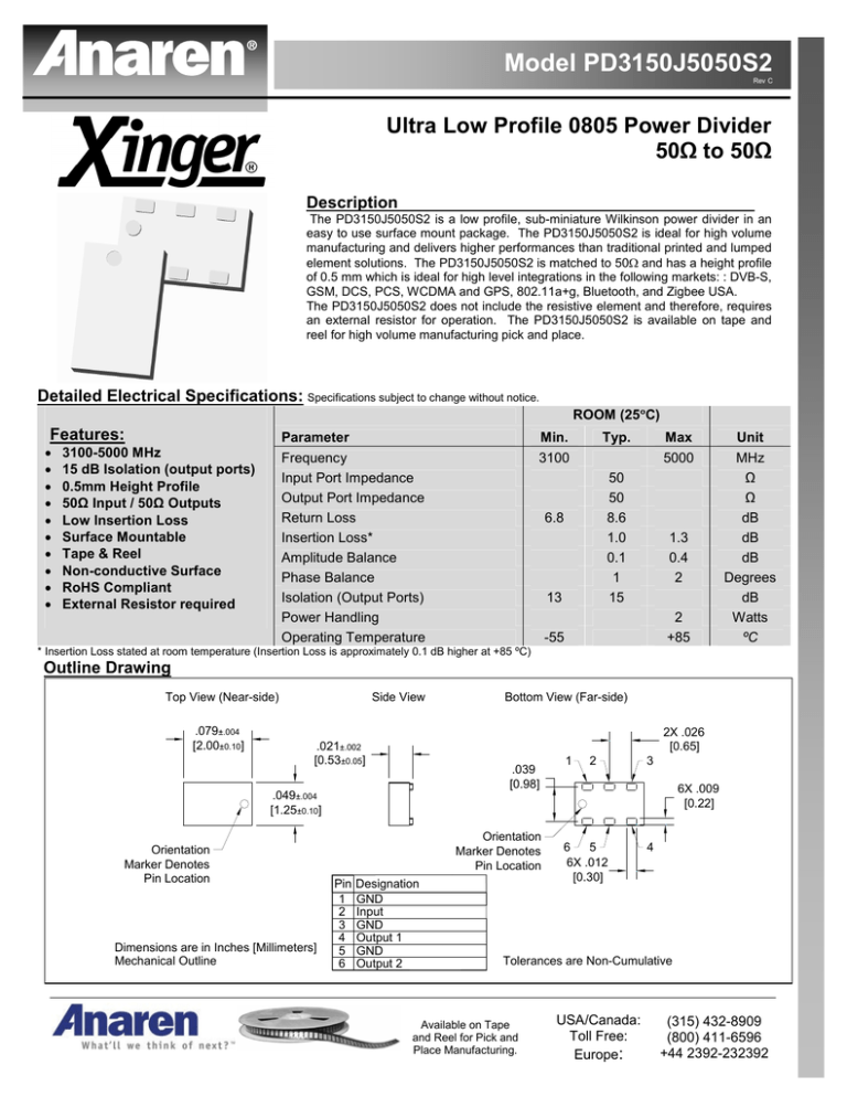 PD3150J5050S2 Data Sheet RevD PD3150J5050S2 Data Sheet RevD