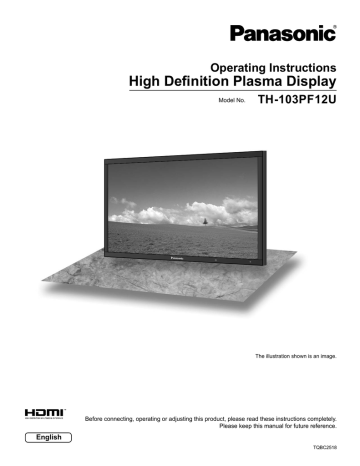 Panasonic TH-103PF12U Users Manual Panasonic TH-103PF12U Users Manual
