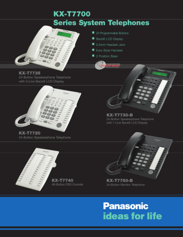 Panasonic KX-T7730 User Guide Panasonic KX-T7730 User Guide