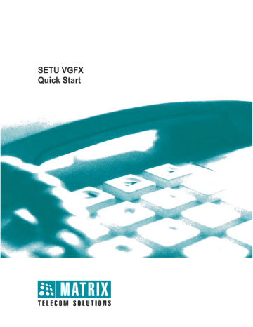 Matrix SETU VGFX Quick start manual | Manualzz