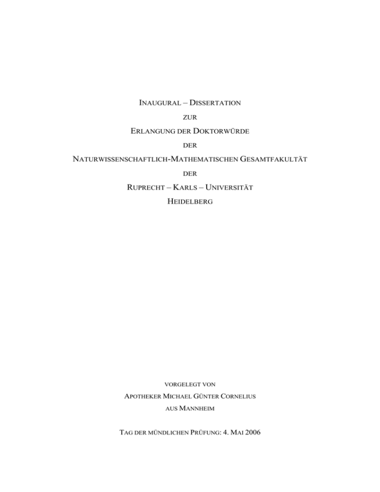 Dissertation Michael Cornelius Dissertation Michael Cornelius