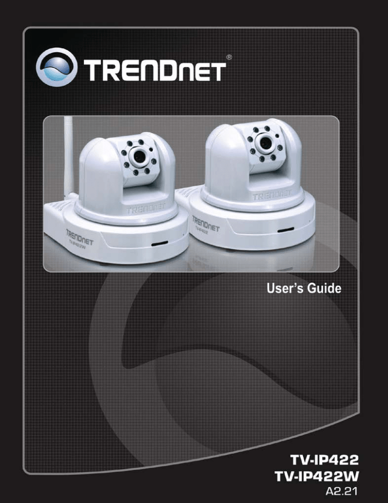Trendnet RB-TV-IP422, TV-IP422W User guide Trendnet RB-TV-IP422, TV-IP422W User guide