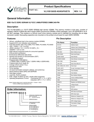 datasheet for VL31B1G63E datasheet for VL31B1G63E