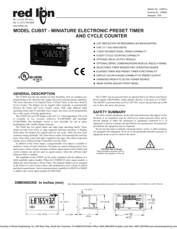 Count and Rate Meters Count and Rate Meters
